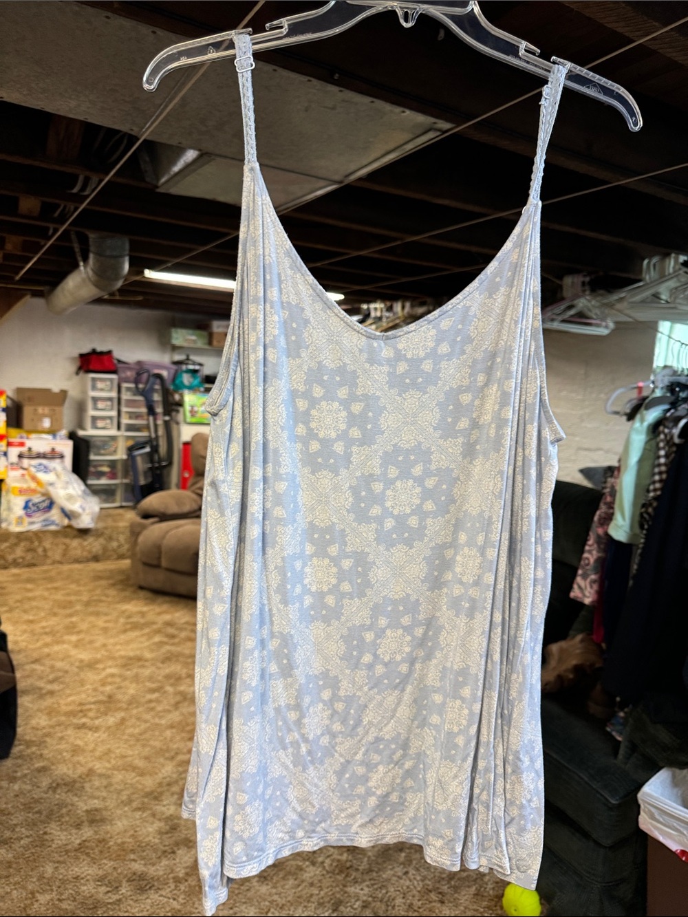 Torrid Pastel Blue Floral Spaghetti Strap Tank